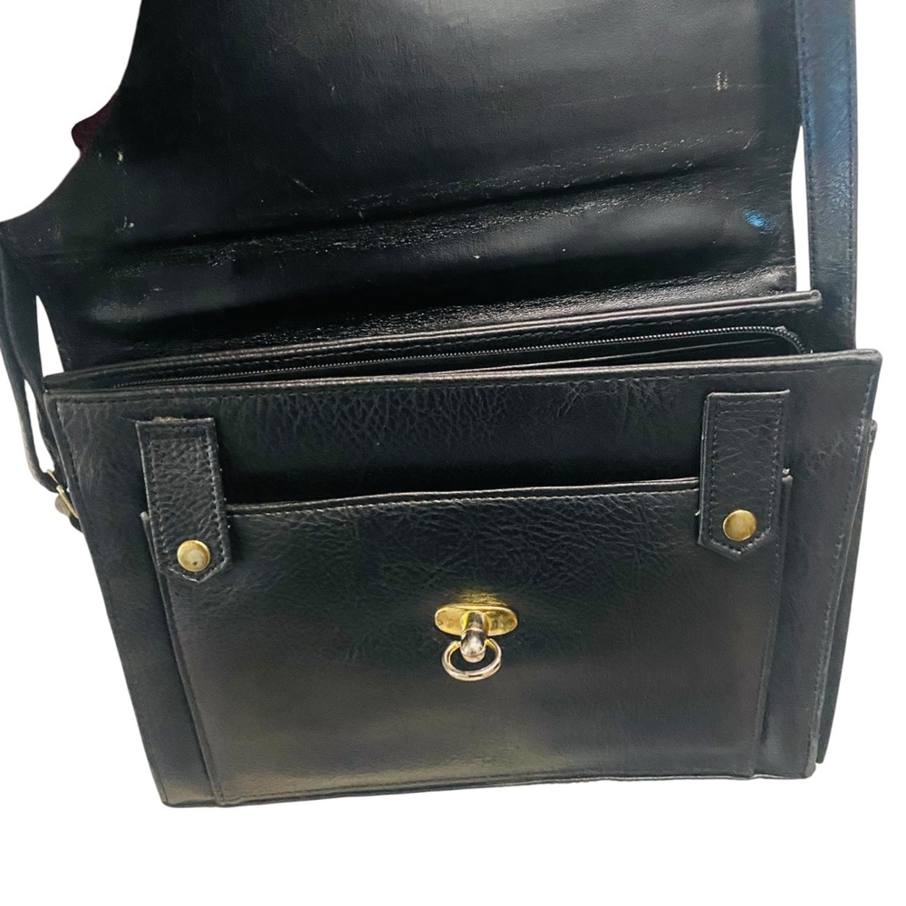 Vintage DOONEY & BOURKE Black Pebbled Leather  Convertible Satchel All Weather - Picture 3 of 15